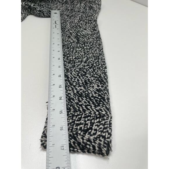 Talbot's Wool Blend Black White Zip Up Knit Cardigan Sweater Mock Turtleneck‎ S - Picture 10 of 11